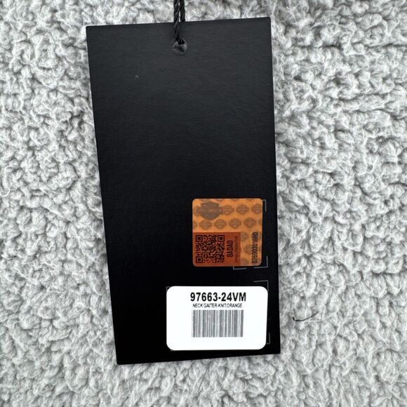 Harley Davidson Knit Orange Neck Gaiter Men Women UniSex One Sz Fits Most NWT - Picture 3 of 4